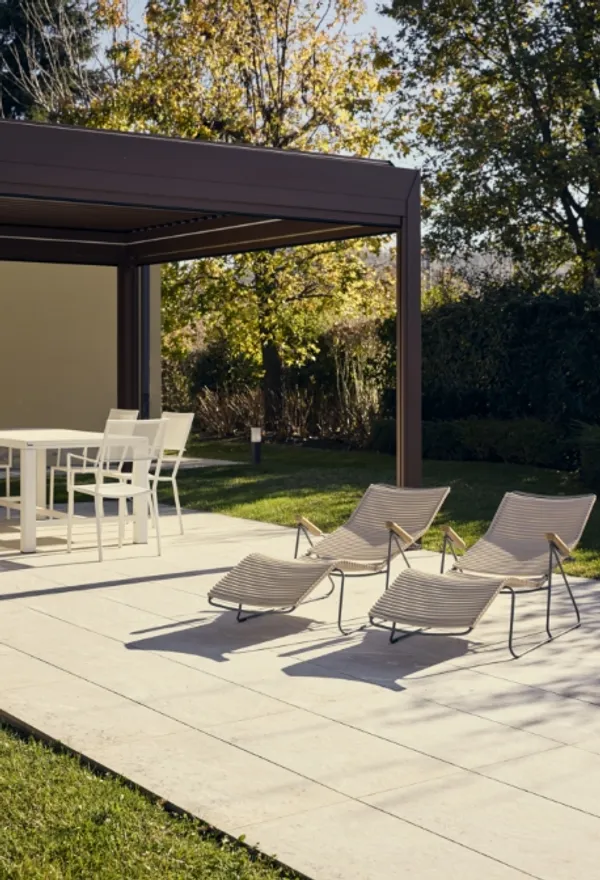 Lounge chairs on the patio